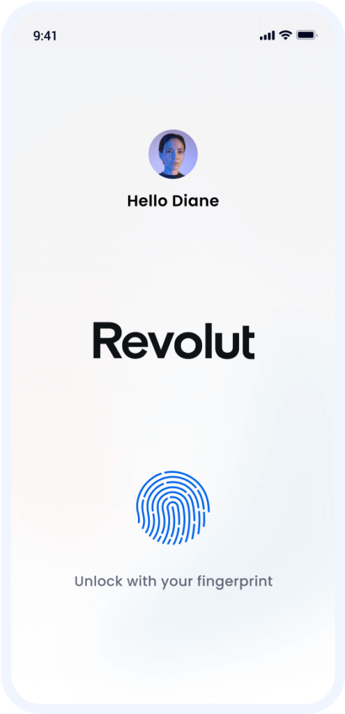 screeshot of the application revolut