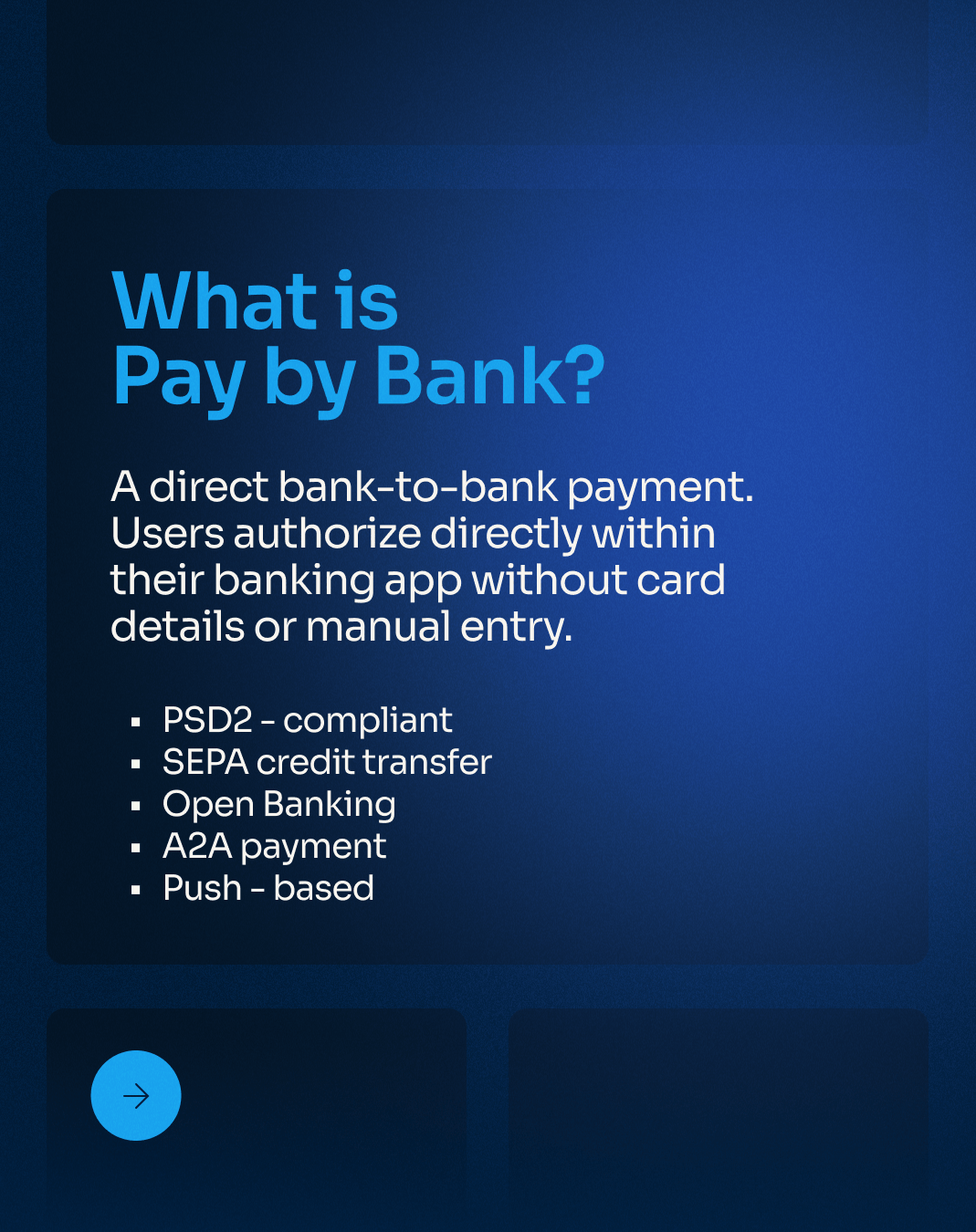 Image making a summary of what pay by bank is