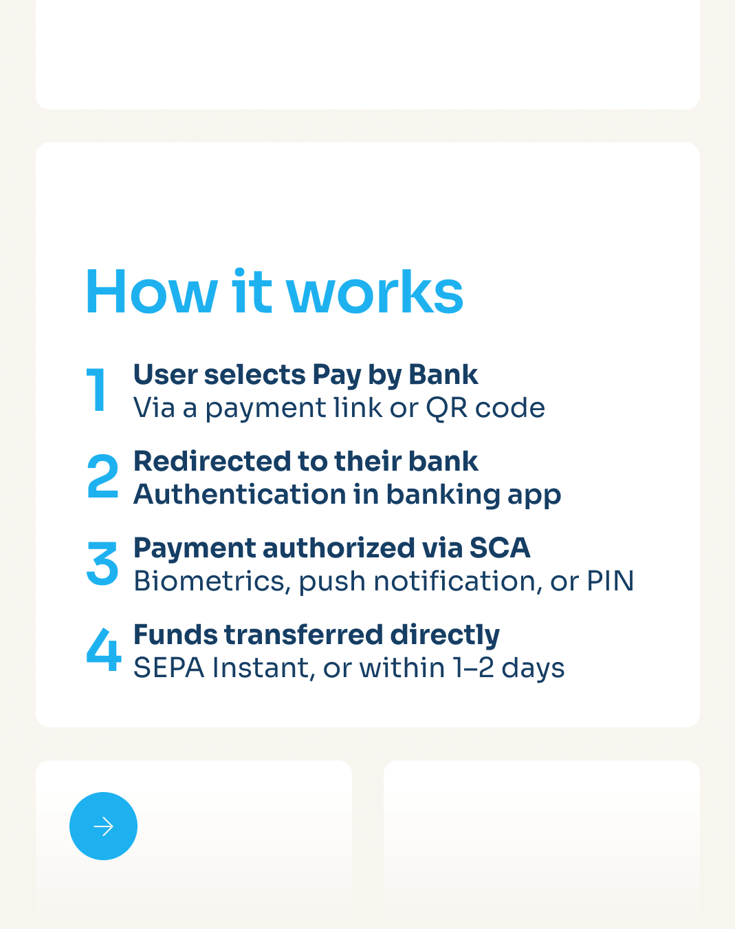 Slide that explains how pay by bank wotks