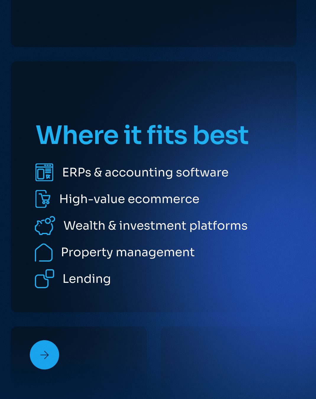 Slide that talks about the best use cases of pay by bank